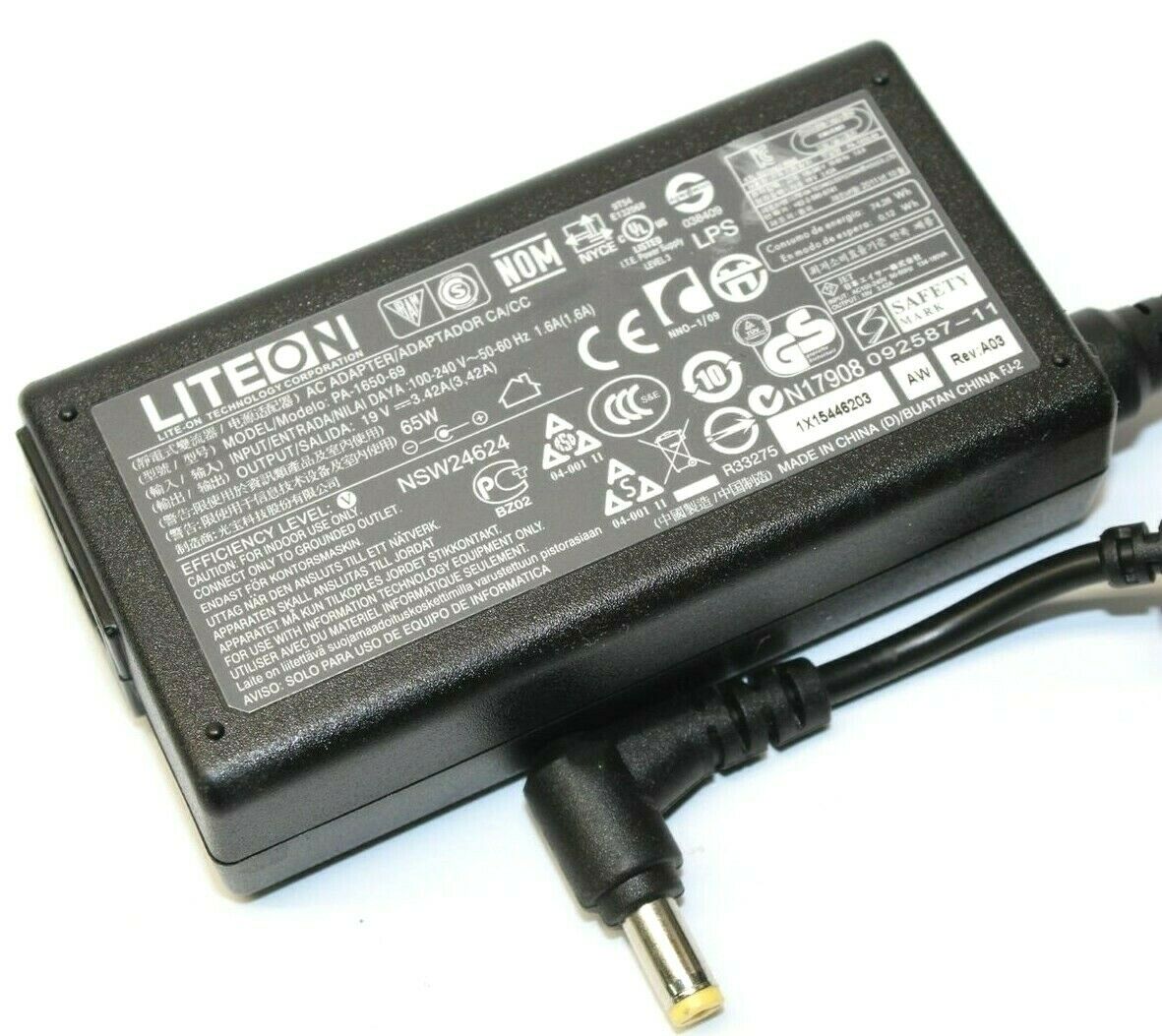 New 19V 3.42A Lite-On PA-1650-69 Power Supply Ac Adapter